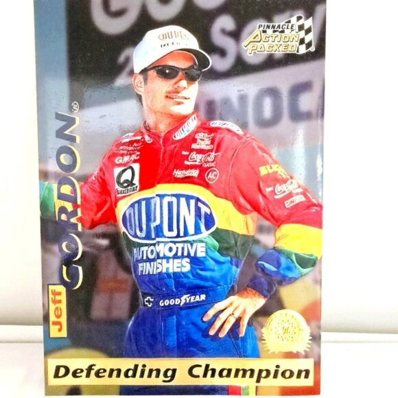 Vintage 1996 Oversized Jumbo 5"X7" Nascar Trading Card Jeff Gordon Pinnacle - Picture 11 of 11